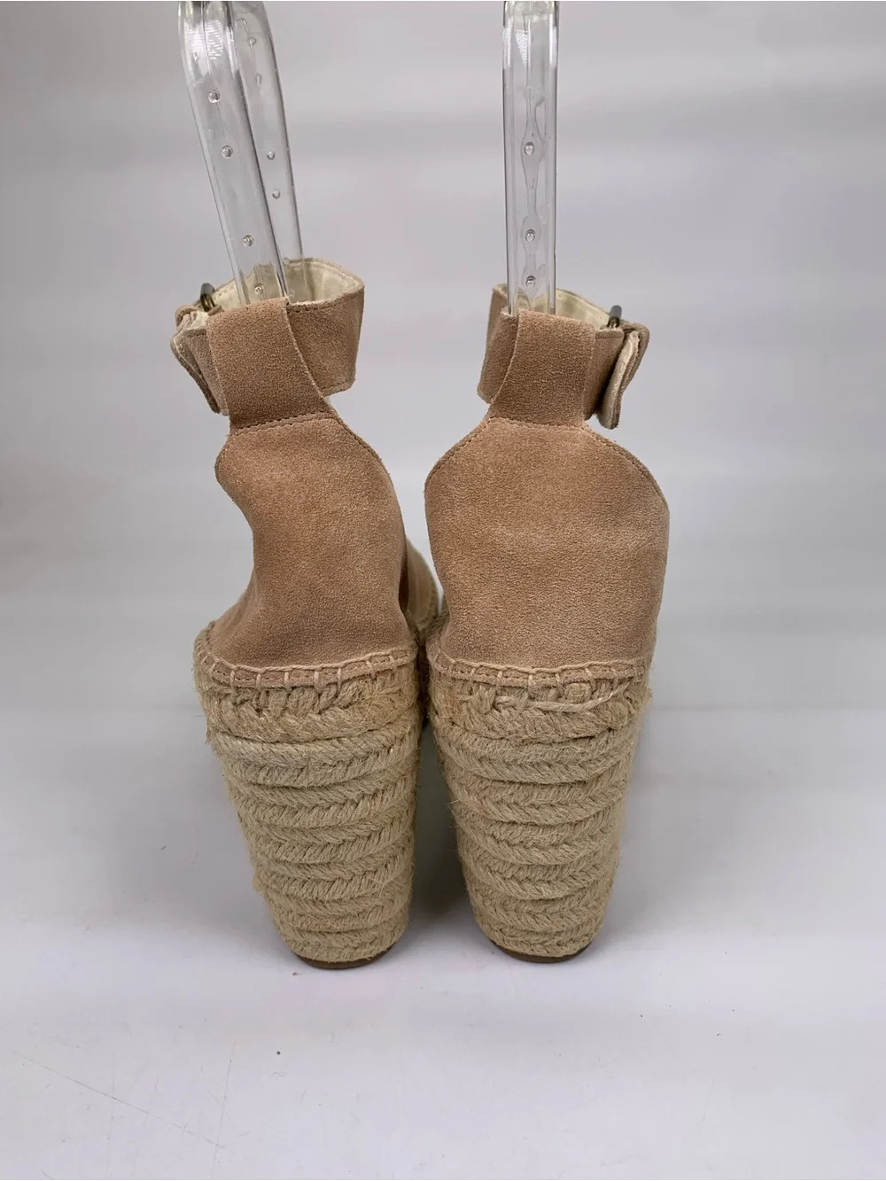 NEW! Soludos Positano Women Platform Wedge Sandals Size 11.0 M, Desert Tan Suede